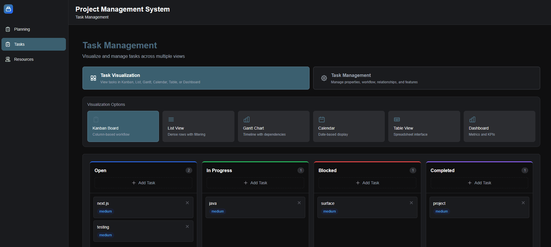 Project Management System
